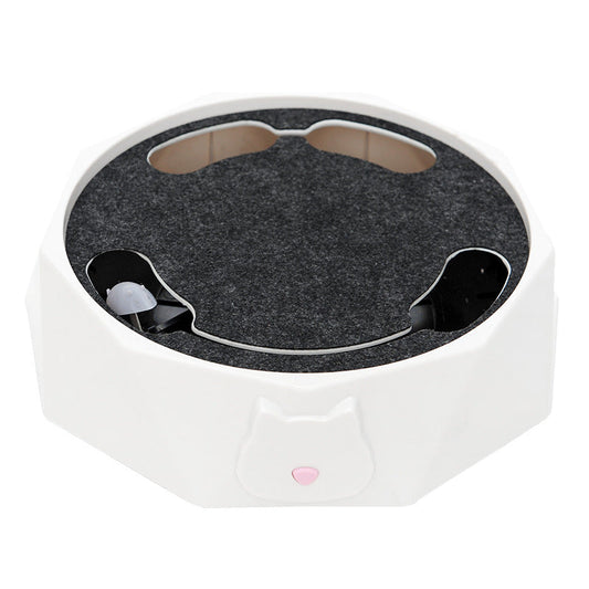 HKM-5483837 Electric Simulation Mouse Cat Toy with Turntable Design, 22.5cm Diameter, Interactive Play for Feline Fun