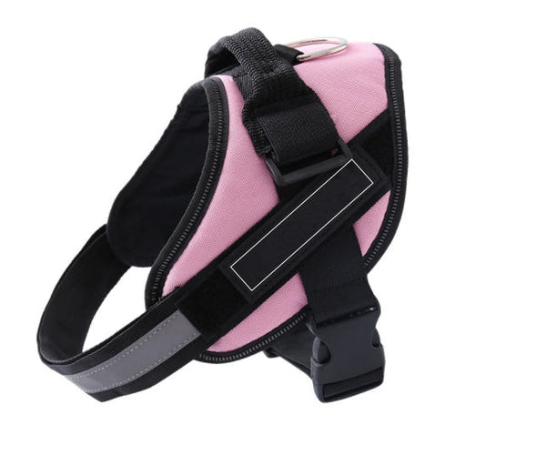 HKM-5484861 Customizable Adjustable Pet Harness with ID Patch for Outdoor Dog Walking