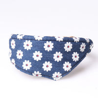 HKM-5484989 Adjustable Bowknot and Triangle Collar Bib Set in Blue - PU Material, Multiple Sizes Available