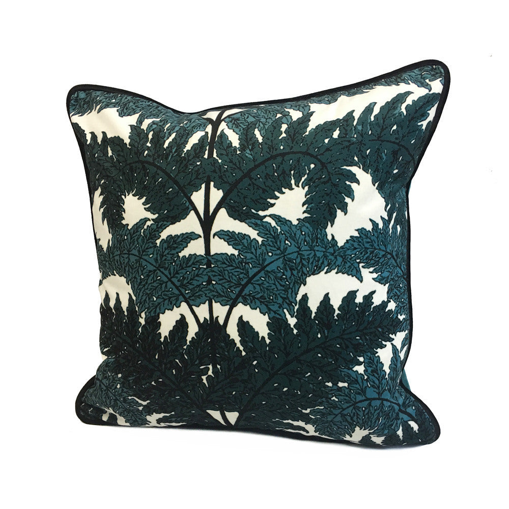 HKM-548499 Dark Green 100% Polyester Flannel Cushion Cover 45x45cm for Sofa and Chair