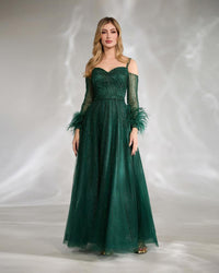 HKM-548499 Elegant Green Evening Gown for Women - EZ25149