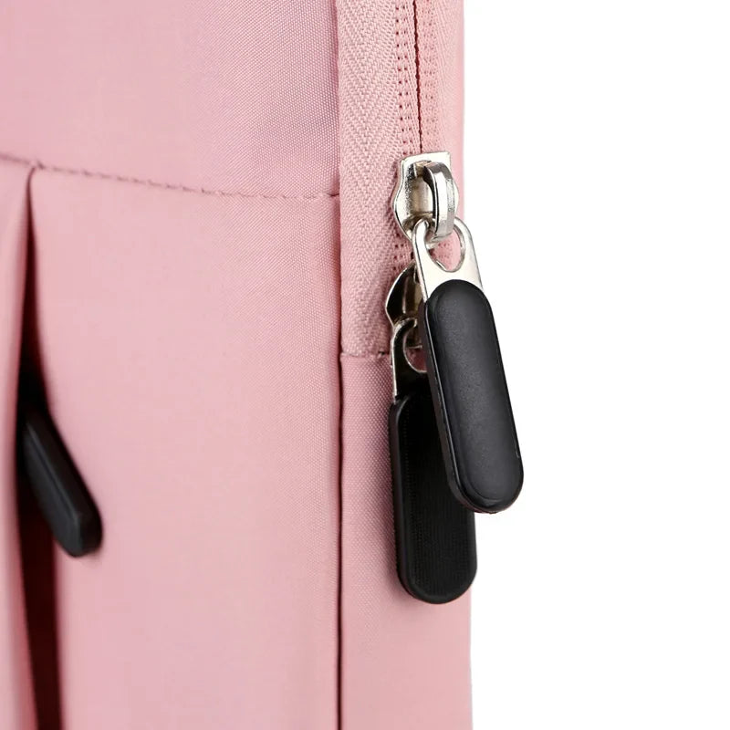 HKM-548499 Waterproof PU Leather 14 Inch Laptop Sleeve Bag for Men and Women, Suitable for MacBook