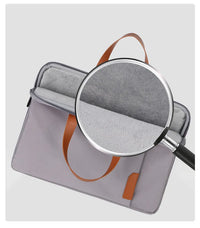 HKM-548499 Waterproof PU Leather 14 Inch Laptop Sleeve Bag for Men and Women, Suitable for MacBook
