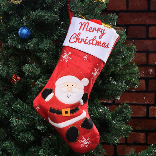 HKM-548563 Christmas Stocking Pendant in Non-Woven Fabric for Holiday Decor