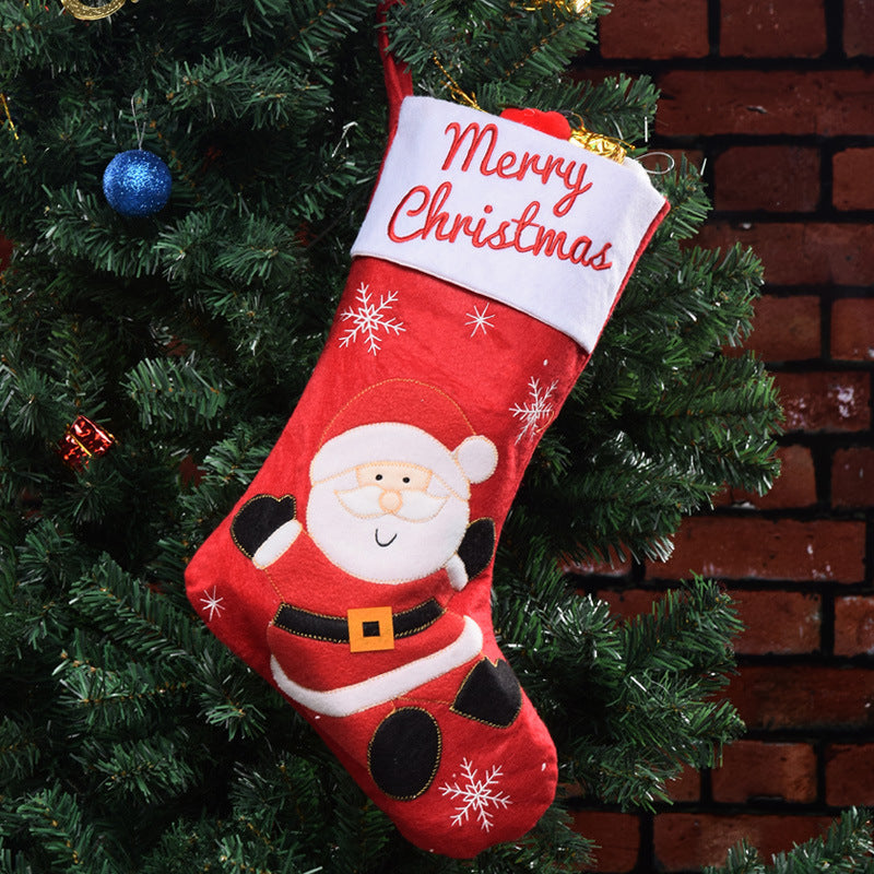 HKM-548563 Christmas Stocking Pendant in Non-Woven Fabric for Holiday Decor