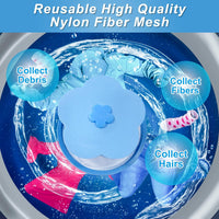 HKM-5486269 Effective Pet Hair Catcher for Top-Loading Washing Machines - Reusable Lint Filter Pouch for Dogs and Cats