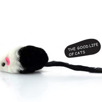 HKM-5488445 Natural Rabbit Fur Fake Mouse Cat Toy - 5 Pack