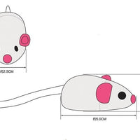 HKM-5488445 Natural Rabbit Fur Fake Mouse Cat Toy - 5 Pack