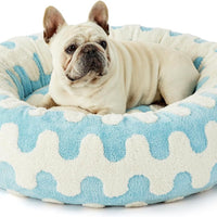 HKM-5488829 Cozy Round Universal Pet Bed in Various Plaid Patterns for Dogs