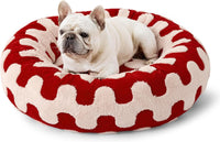 HKM-5488829 Cozy Round Universal Pet Bed in Various Plaid Patterns for Dogs
