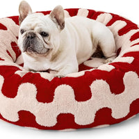 HKM-5488829 Cozy Round Universal Pet Bed in Various Plaid Patterns for Dogs