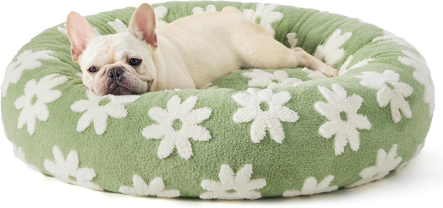 HKM-5488829 Cozy Round Universal Pet Bed in Various Plaid Patterns for Dogs