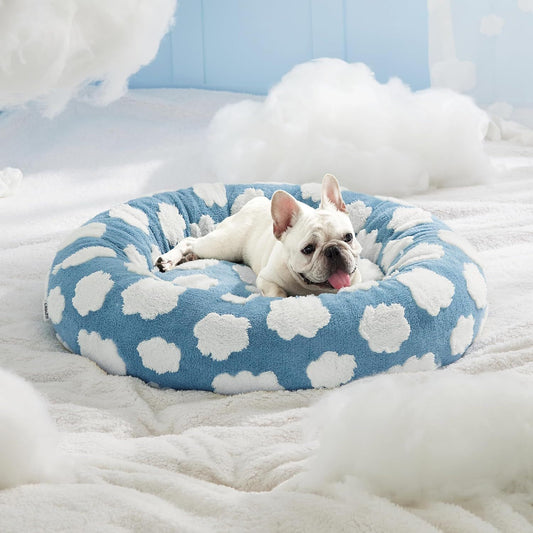 HKM-5488829 Cozy Round Universal Pet Bed in Various Plaid Patterns for Dogs