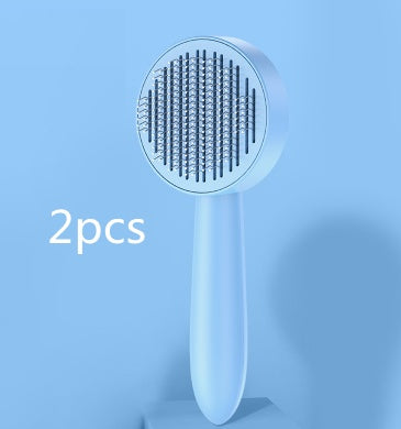 HKM-5490365 Pet Comb for Cats and Dogs - Long Hair Removal Tool with Steel Needles for Grooming and Massage