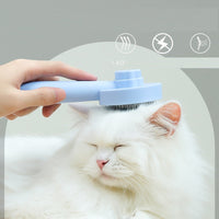 HKM-5490365 Pet Comb for Cats and Dogs - Long Hair Removal Tool with Steel Needles for Grooming and Massage