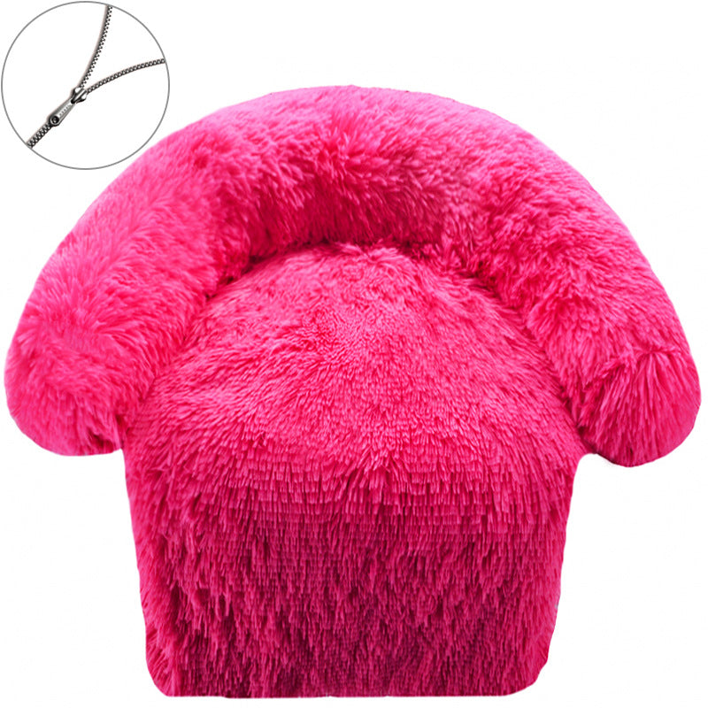 HKM-5492797 Plush Zippered Dog Kennel Blanket - Soft Pet Bed for Small to Large Dogs