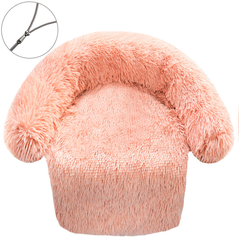 HKM-5492797 Plush Zippered Dog Kennel Blanket - Soft Pet Bed for Small to Large Dogs