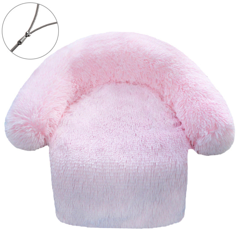 HKM-5492797 Plush Zippered Dog Kennel Blanket - Soft Pet Bed for Small to Large Dogs