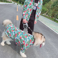 HKM-5492925 Casual Tropical Rain Forest Printed Pet Shirt for Everyday Wear