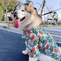 HKM-5492925 Casual Tropical Rain Forest Printed Pet Shirt for Everyday Wear