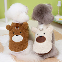 HKM-5493309 Fleece-Lined Casual Teddy Bear Pet Clothing for Bichon Frise and Poodle