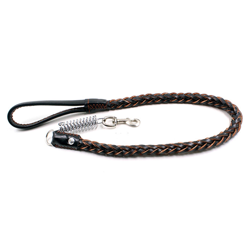 HKM-5494333 Durable Eight-Strand Cowhide Spring Traction Rope for Pets