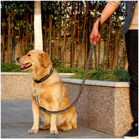HKM-5494333 Durable Eight-Strand Cowhide Spring Traction Rope for Pets