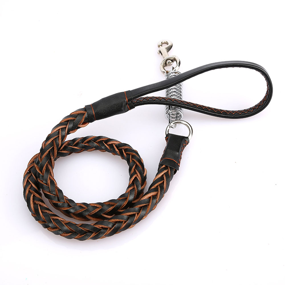 HKM-5494333 Durable Eight-Strand Cowhide Spring Traction Rope for Pets