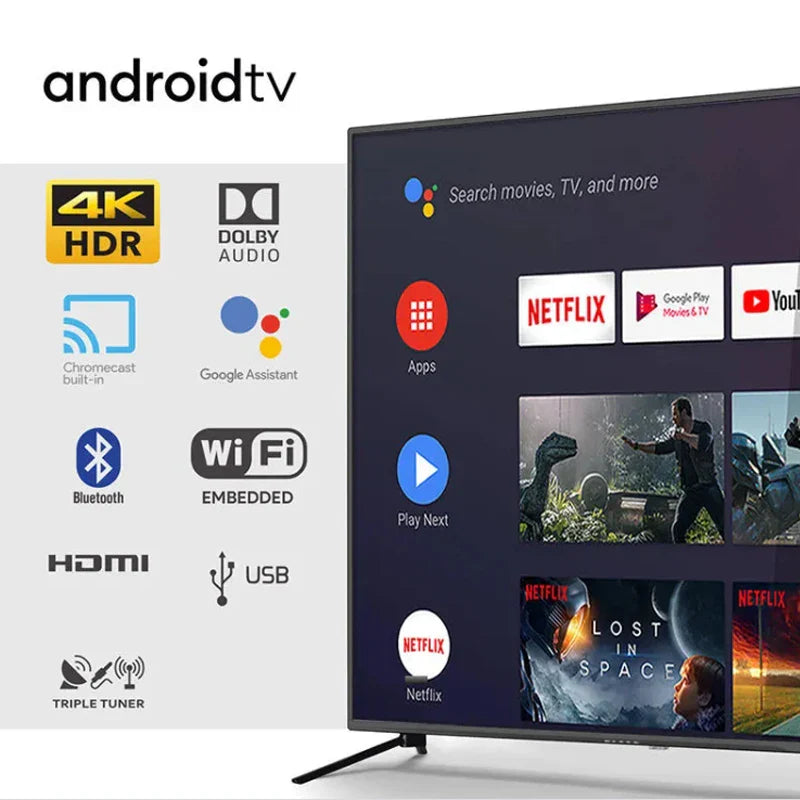 HKM-549459 Frameless 4K UHD Smart LED TV - Available in 32, 40, 43, 49, 55 Inch Sizes