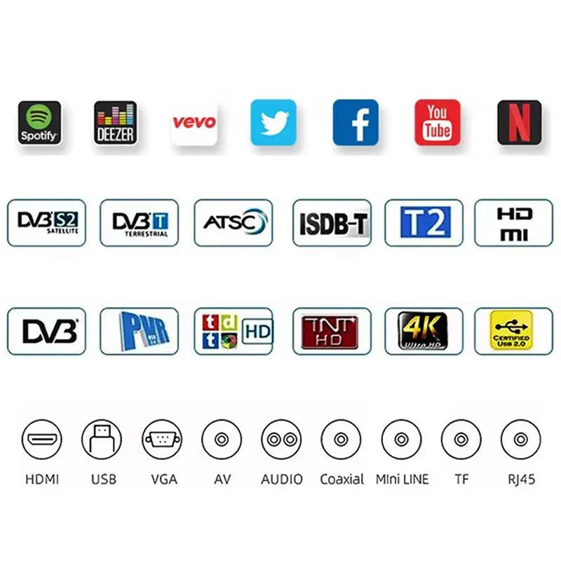 HKM-549459 Frameless 4K UHD Smart LED TV - Available in 32, 40, 43, 49, 55 Inch Sizes