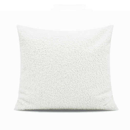 HKM-549779 Nordic Snow White Faux Wool Roll Cushion - Multiple Sizes Available