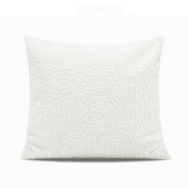 HKM-549779 Nordic Snow White Faux Wool Roll Cushion - Multiple Sizes Available