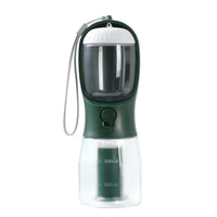 HKM-549971 Portable 3-in-1 Pet Water Bottle with Food Compartment and Waste Bag Holder