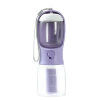 HKM-549971 Portable 3-in-1 Pet Water Bottle with Food Compartment and Waste Bag Holder