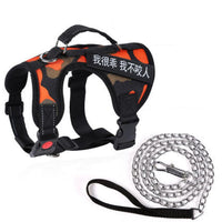 HKM-549971 Red Dog Chest Harness Vest with Traction Rope - Nylon, Available in Various Sizes (XS to XL)