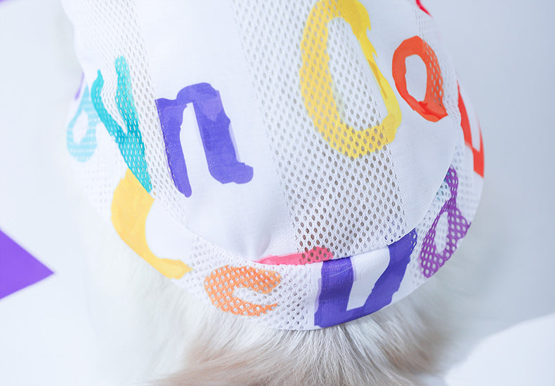 HKM-5500093 Breathable Cartoon Mesh Vest for Cats - Anti Hair Loss, Cute Design, Multiple Sizes Available