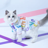 HKM-5500093 Breathable Cartoon Mesh Vest for Cats - Anti Hair Loss, Cute Design, Multiple Sizes Available