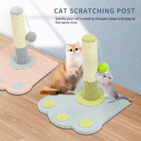 HKM-5500477 Paw Print Cat Scratch Column and Claw Grinding Play Station