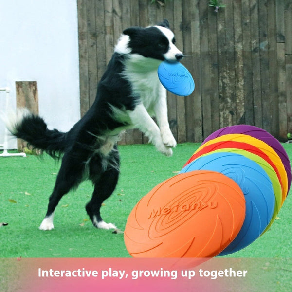 HKM-5501117 Durable Rubber Frisbee for Outdoor Dog Walks - Multiple Sizes and Colors Available