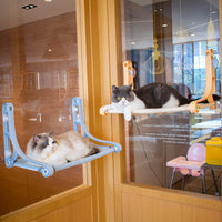 HKM-5501885 Window-Style Cat Hammock with Strong Suction Cup, Canvas & PP Material, Perfect for Sunbathing Pets