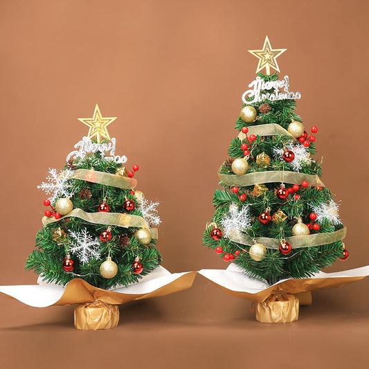 HKM-550227 Festive Mini Desktop Christmas Tree - 45cm & 60cm in Green, Pink, and White