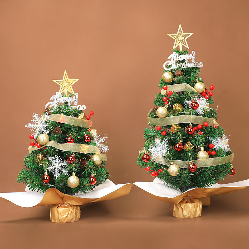 HKM-550227 Festive Mini Desktop Christmas Tree - 45cm & 60cm in Green, Pink, and White