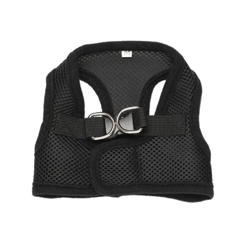HKM-5502653 Breathable Mesh Dog Harness with Retractable Traction Rope and Comfort Handle