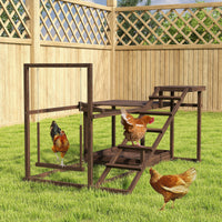 HKM-5503933 Chicken Activity Play Set with Multi-Level Perch and Swing for Enrichment