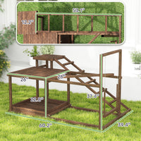 HKM-5503933 Chicken Activity Play Set with Multi-Level Perch and Swing for Enrichment