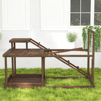 HKM-5503933 Chicken Activity Play Set with Multi-Level Perch and Swing for Enrichment