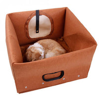 HKM-5504317 Breathable Felt Cat Litter in Light Gray and Light Brown - Medium Size