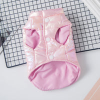 HKM-5504701 Laser Vest Pet Coat for Small Dogs - Lightweight Acrylic Puppy Clothes in Pink and White, Perfect for Parties and Holidays