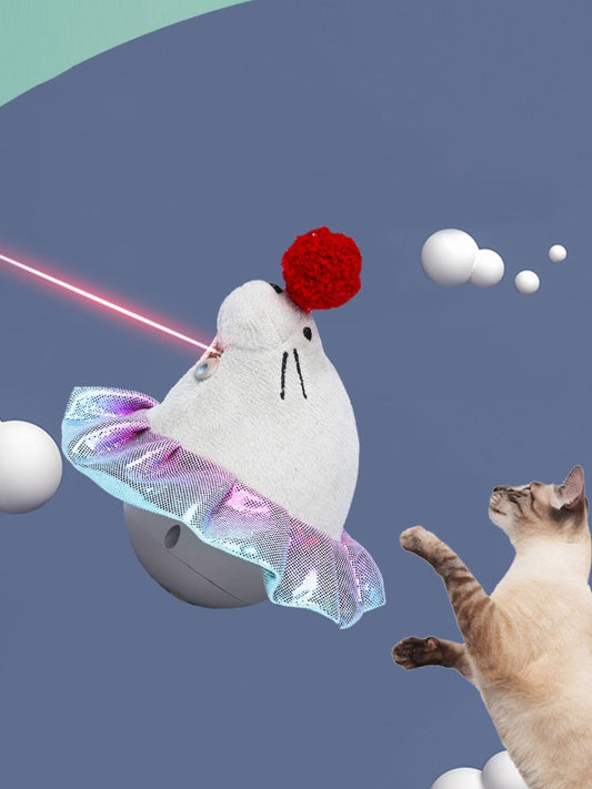 HKM-5505085 Electric Laser Teasing Stick Toy for Cats - Engaging Educational Playtime with Ball