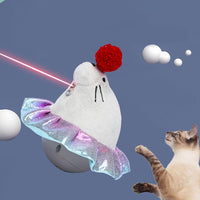 HKM-5505085 Electric Laser Teasing Stick Toy for Cats - Engaging Educational Playtime with Ball